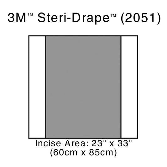 Incise Drape, Overall 35" x 33", Incise 23" x 33", 10/bx, 4 bx/cs (Continental US+HI Only)