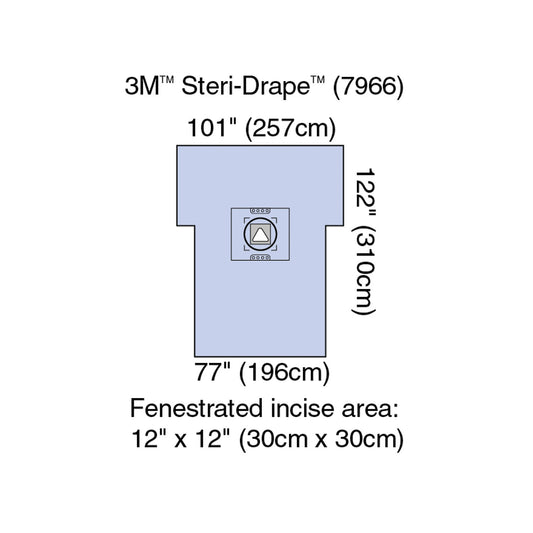 Cesarean-Section Sheet with Aperture Pouch, 77" x 122", 5/cs (Continental US+HI Only)