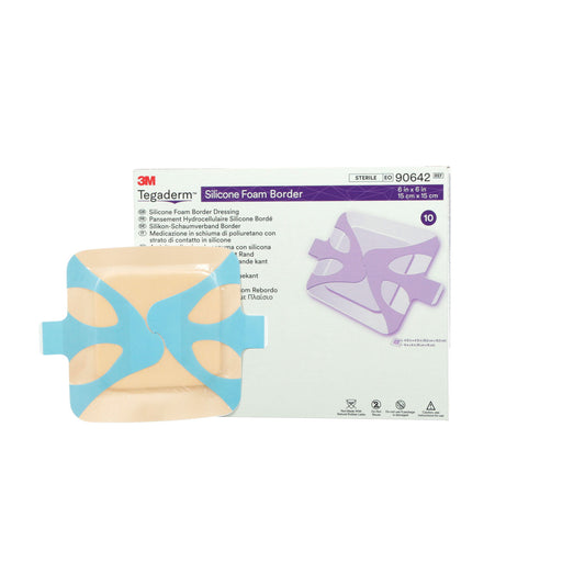 Foam Border Dressing, 6" x 6", 10/bx, 4 bx/cs (70 cs/plt) (Continental US+HI Only)