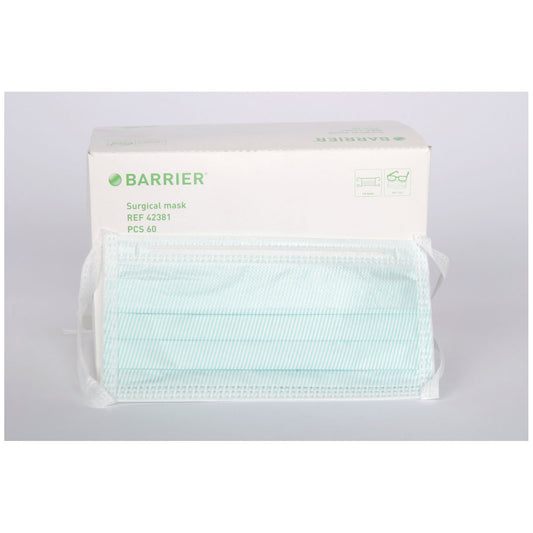 Face Mask, Green, 60/bx, 10 bx/cs