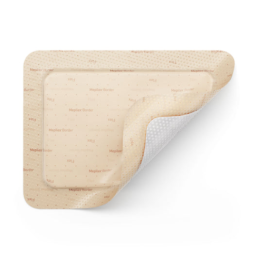 Foam Dressing, 6" x 8" Flexible, Self-Adherent, Absorbent, Bordered, Safetac Technology, 5/bx, 10 bx/cs (15 x 20cm)
