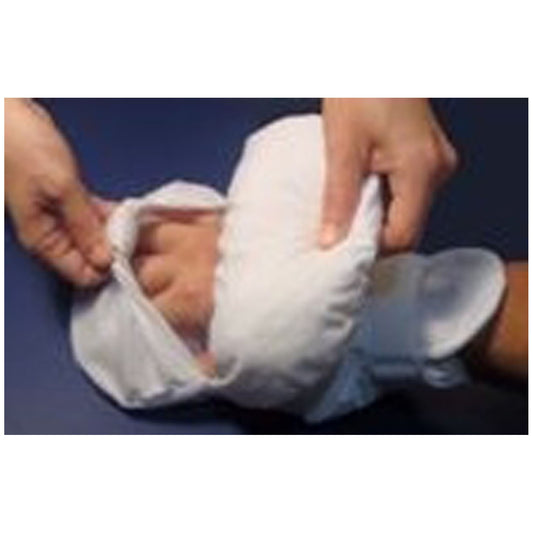 Adult Mitts, Easy-View, Double Padded, Flap To View Fingers , Latex-Free, One Size (Includes 48" Straps)
