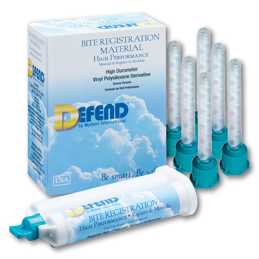 Bite Registration, Fast Set, Mint Chocolate Chip. 2x50 Ml cartridges + 6 teal mixing tips/bx, 20bx/cs