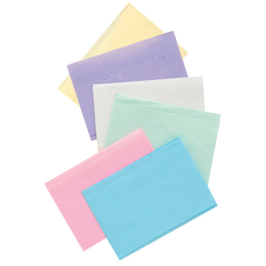 Towel, 2-ply Paper, Poly, 18" x 13", Blue, 500/cs
