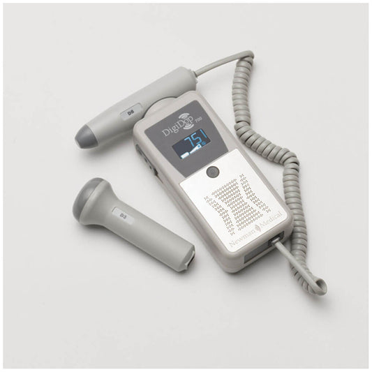Display Digital Doppler with Recharger Includes Combination Obstetrical 3MHz & Vascular 8MHz Probes