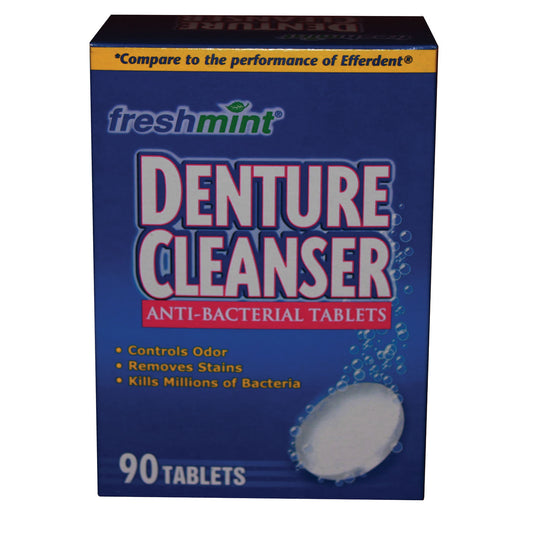 Denture Cleanser Tablets, Blue, Compared to the Performance of Efferdent®, 90/bx, 24 bx/cs (60 cs/plt) (Made in USA)