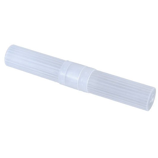 Cylinder Toothbrush Holder, Clear 2-Piece, Holds Toothbrushes 7" Long, 100/cs (80 cs/plt)