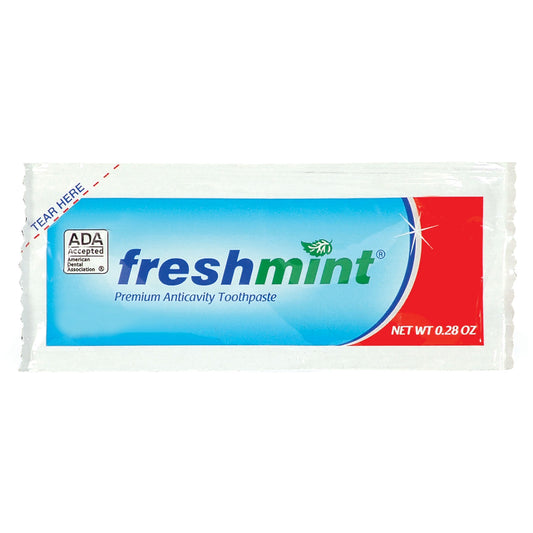 Freshmint Premium Anticavity Toothpaste, 0.28 oz, ADA Approved, 250/bx, 4 bx/cs (Not Available for sale into Canada)