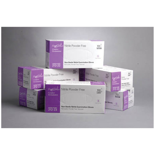 Exam Glove, Nitrile, Large, Powder Free , 100/bx, 10 bx/cs (PF) (75 cs/plt)
