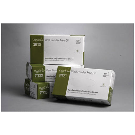 Exam Glove, Synthetic Stretch, Vinyl, X-Large, Powder Free , Comfort Formulation, 100/bx, 10 bx/cs (PF) (70 cs/plt)