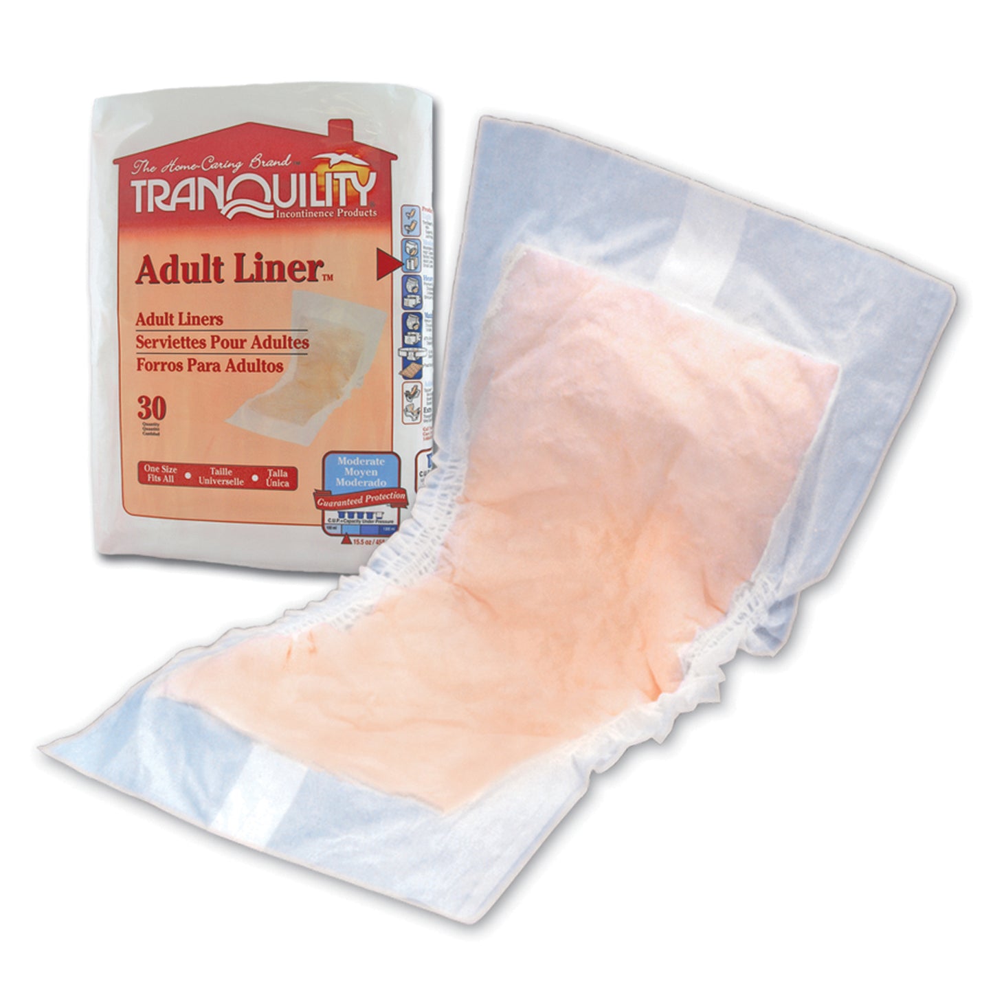 Adult Liner, 24" x 9", 15½ fl oz Capacity, 30/pk, 4 pk/cs