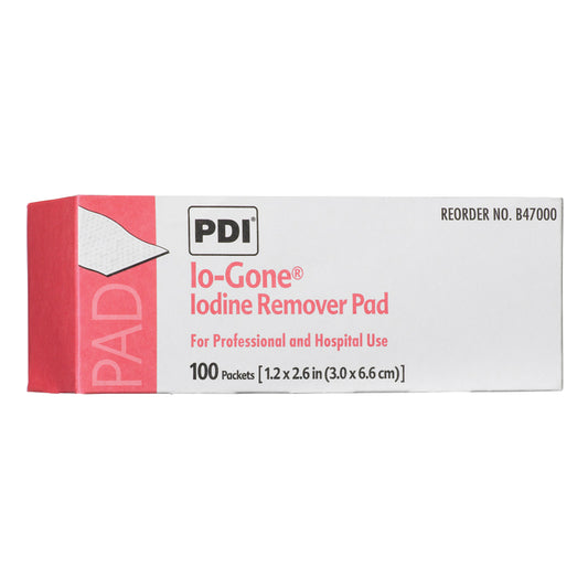 IO-GONE®Iodine Remover Pad, 1/pk, 100 pk/bx, 10 bx/cs (136 cs/plt)