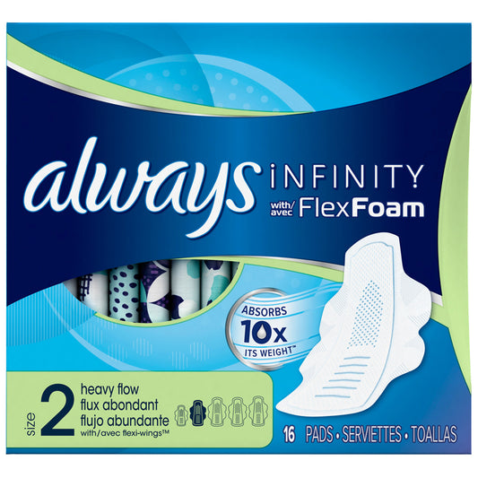 Always Infinity Pads, Super, Unscented, 16/bx, 12bx/cs