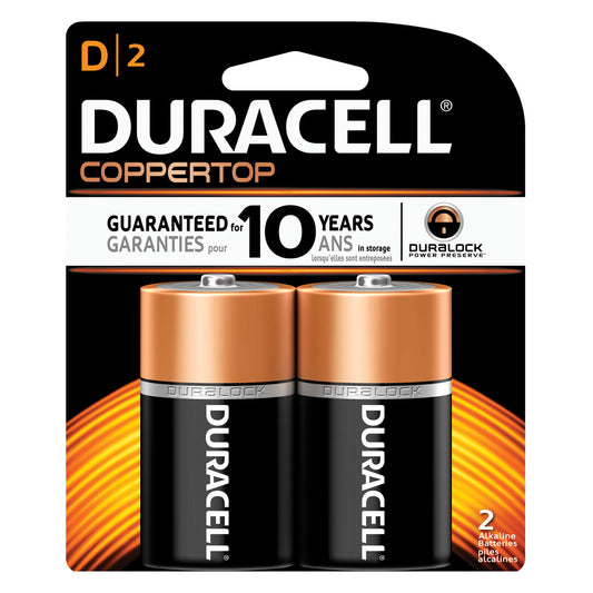 Battery, Alkaline, Size D, 2pk, 6 pk/bx, 8 bx/cs (UPC# 09061)