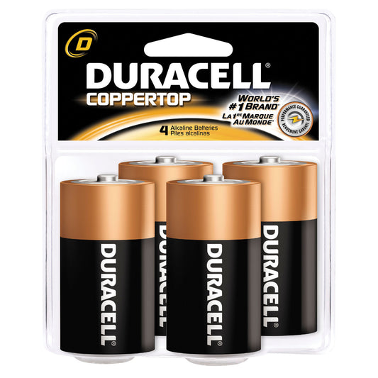 Battery, Alkaline, Size D, 4pk, 12 pk/cs (UPC# 03361)