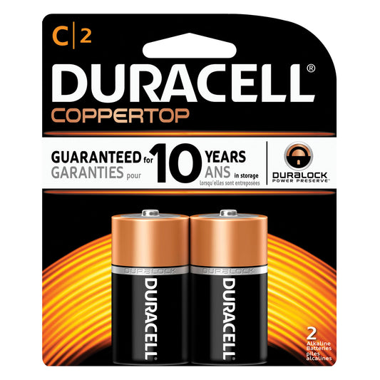 Battery, Alkaline, Size C, 2pk, 8 pk/bx, 6 bx/cs (UPC# 09161)