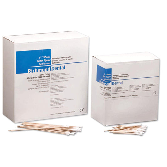 Cotton-Tipped Applicator, 6", Non-Sterile, 100/pk, 10 pk/bx, 10 bx/cs