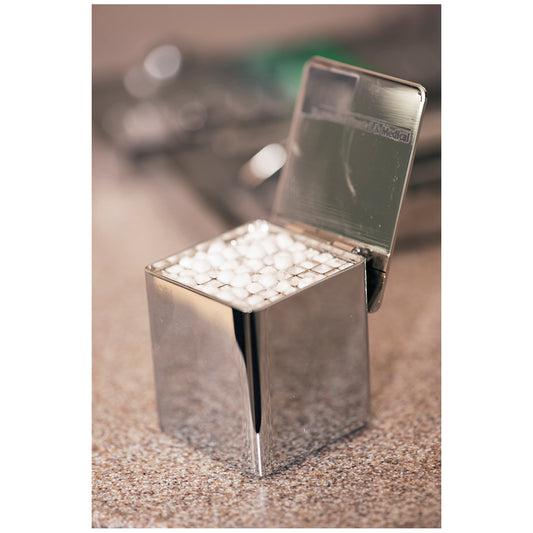 #2 Tiltop Pellet Dispenser, Chrome with Size 2 Pellets