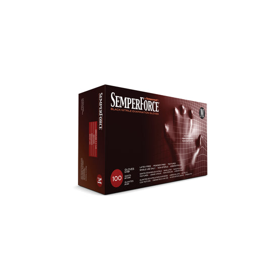 Exam Glove, Nitrile, Medium, Black, 100/bx, 10 bx/cs