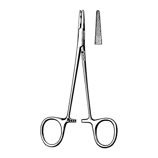 Baumgartner Needle Holder, Serrated, 5.25"