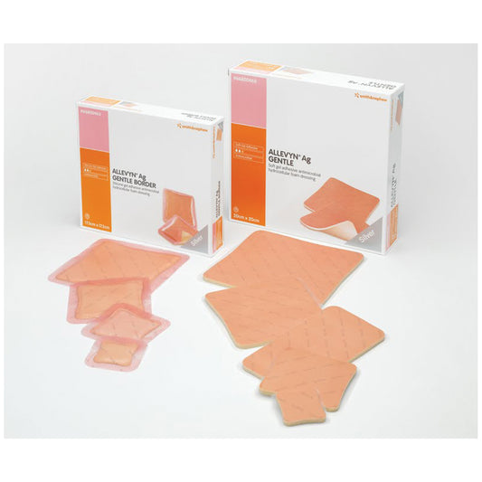 Dressing, Ag Gentle Border, Adhesive, 7" x 7", 10/bx, 4 bx/cs