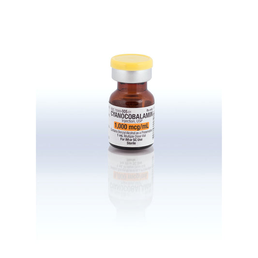 Cyanocobalamin Injection , 1,000 mcg/1 mL 25/cs (AK Vibisone/Vitamin B-12) (Rx) (Product is Non-Returnable)