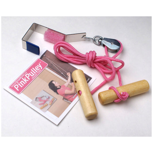 Pink Shoulder Pulley w/metal door bracket and Breast Cancer Patient instructional guide (092148)