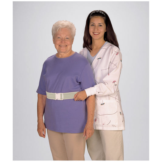Gait Belt, White, 66", Nickel Buckle, 50/cs (Continental US + HI Only)