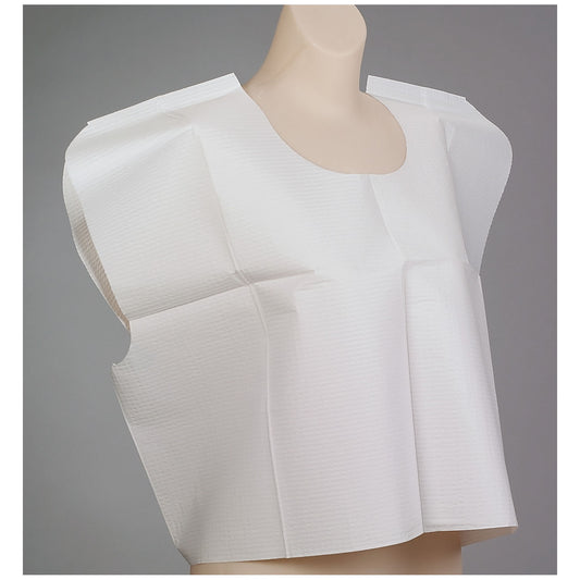 Exam Cape, 30" x 21", White, T/P/T, Latex Free , 100/cs (LF)