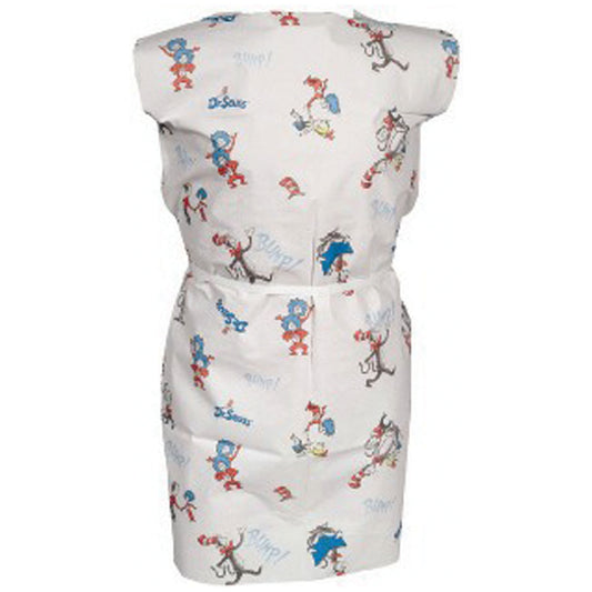 Fabricel Gown, Pediatric, White, 21" x 36", T/P/T, 50/cs