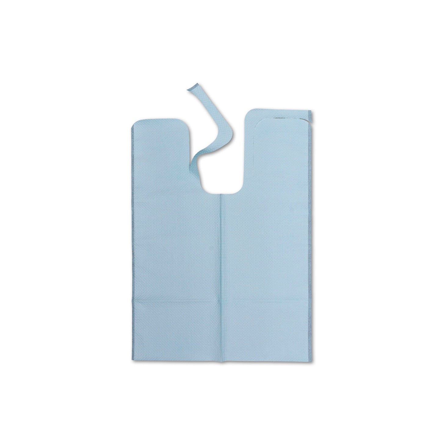 Chainless Bib & Ties, 18" x 25", Blue, 250/cs (48 cs/plt)