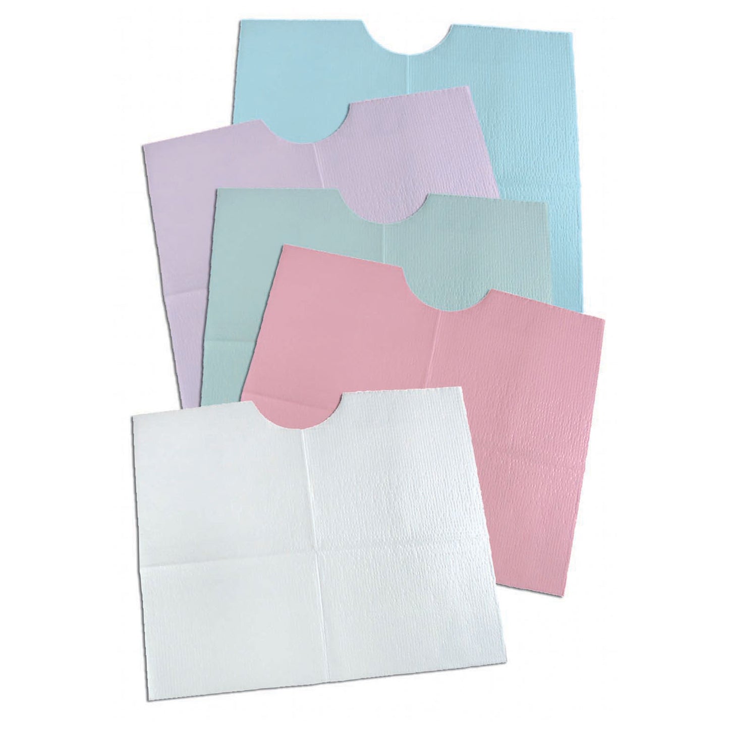 Contour Bib, 18" x 22", 3-Ply, Blue, 400/cs (30 cs/plt)