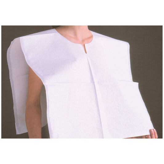 Exam Cape, Poncho Style, 3-Ply T/P/T, White, 22" x 20", 200/cs