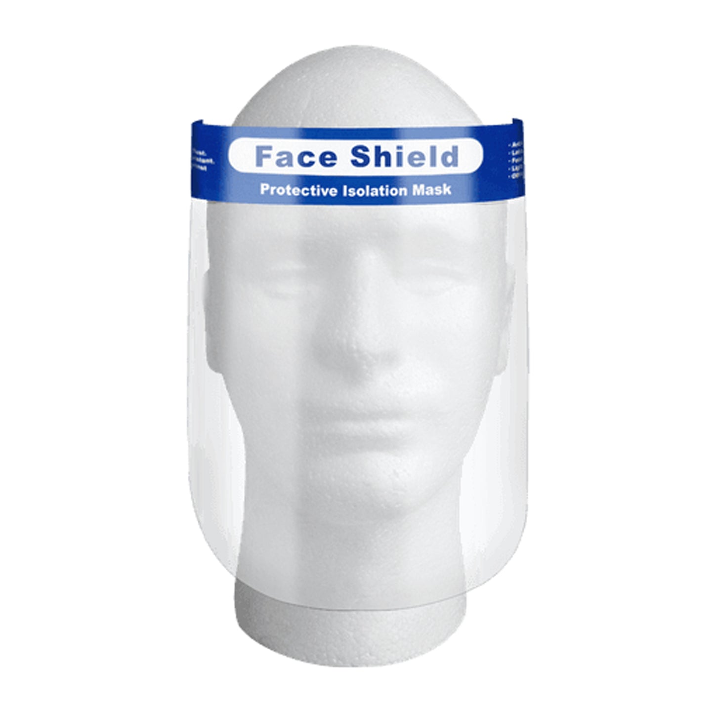 Face Shield, Full Face w/ Foam Headpiece, 200ea/cs (20 cs/plt)