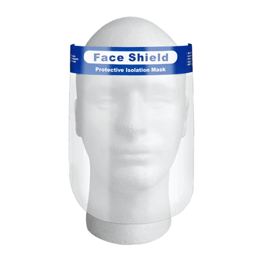 Face Shield, Full Face w/ Foam Headpiece, 200ea/cs (20 cs/plt)