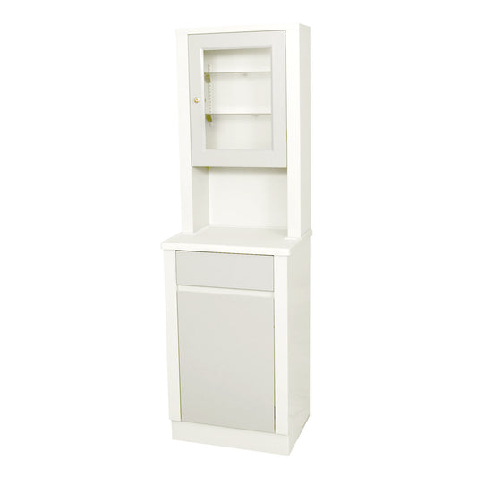 Treatment Cabinet, 6105 with Upper Cabinet Section, One Door, One Shelf, 20" W x 65" H x 16.25 D, Quiet White (1) (1)