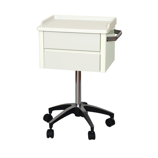 Special Procedure Cart, 6620 with Two Heavy Duty Steel, Easy to Clean Drawers, Stainless Steel Push Handle, Kydex Work Surface with No-Spill Edge, Five Leg Base with 2" Twin Wheel Carpet Casters for Maximum Stability, Quiet White (DROP SHI (2) (5) (5.1cm)