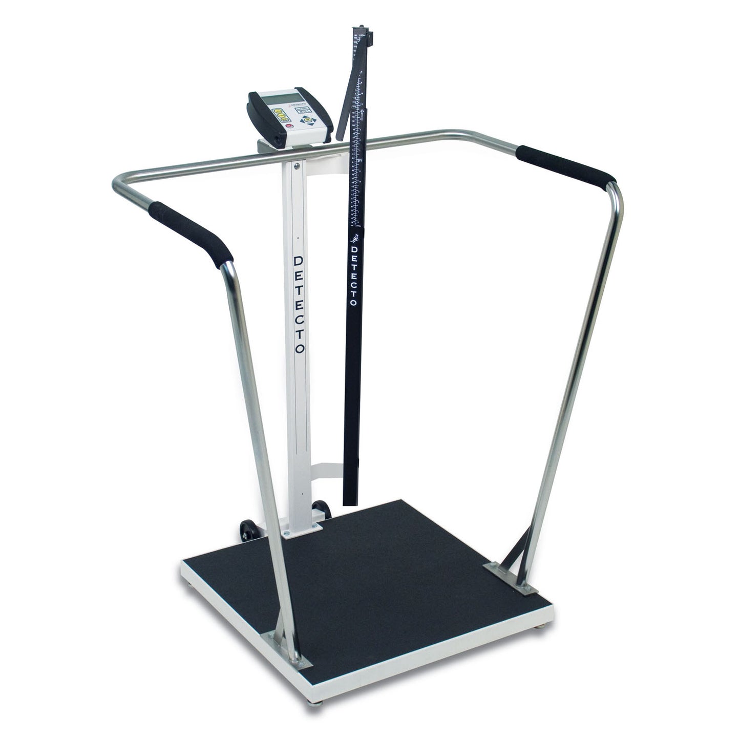Bariatric Scale, Digital, 1000 lb X .2 lb / 450kg X .1 kg, 24" X 24" Platform, Height Rod