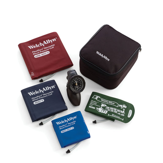 Family Practice Kit & Case, Includes Child Print Cuff, Adult & Large Adult, Latex Free (LF)