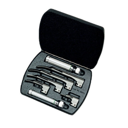 Fiber Optic - Miller Blade, Complete Set, Medium & Small Handles, 05681 Case